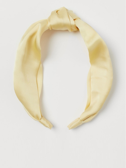 

H&M Yellow Solid Alice Hair Band With a Knot
