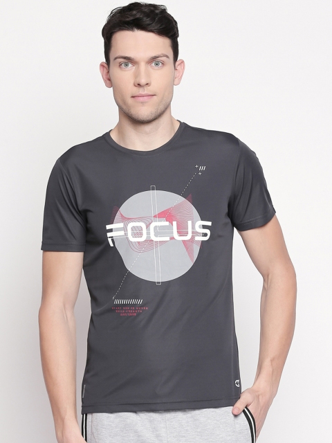 

Ajile by Pantaloons Men Grey Printed Round Neck T-shirt