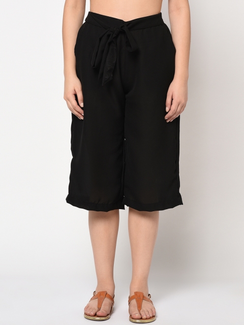 

SQew Women Black Solid Culottes