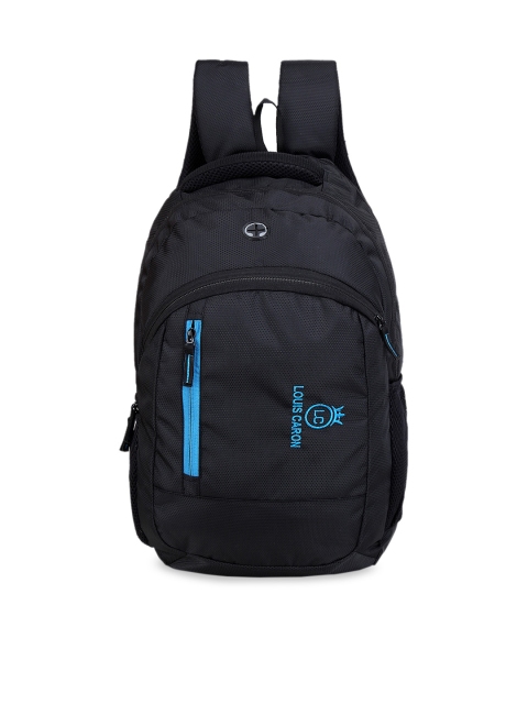 

LOUIS CARON Unisex Navy Blue Textured Backpack
