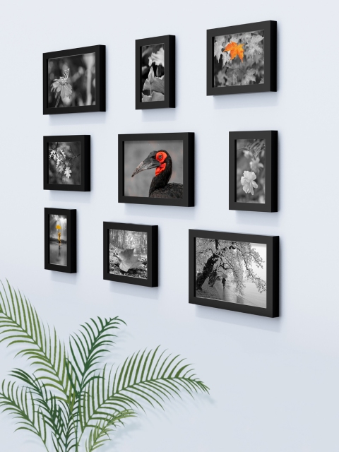 

RANDOM Set Of 9 Black Solid Collage Photo Frames