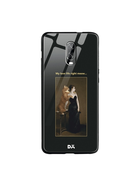 

DailyObjects Black & Brown Love Life Meow OnePlus 6T Glass Cover