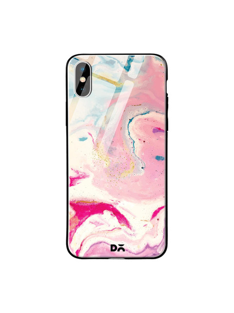 

DailyObjects Pink & Cream-Coloured Shades Of Marble iPhone XS Glass Case