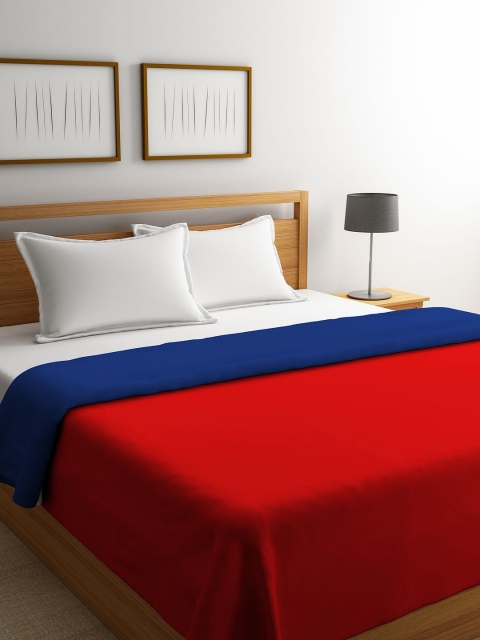 

STELLAR HOME Red & Blue Solid Mild Winter 120 GSM Double Bed Comforter