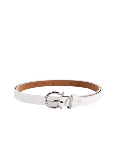 

BuckleUp Women White Textured Belt