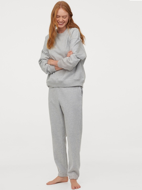 

H&M Women Grey Cotton Sustainable Sweatpants