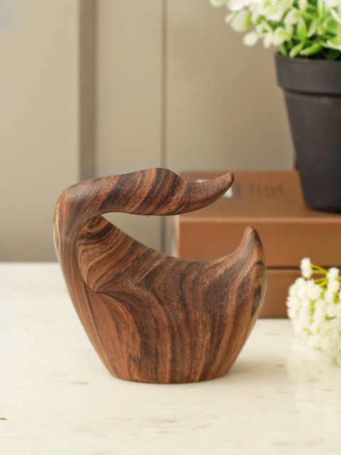 

Living Essence Brown Luna Ceramic Swan Figurine