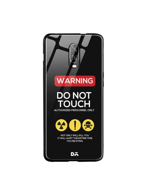 

DailyObjects Black & White Do Not Touch OnePlus 6T Glass Cover