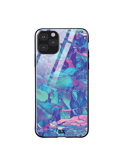 

DailyObjects Blue & Purple Frosted Holo Stone iPhone 11 Pro Max Glass Cover