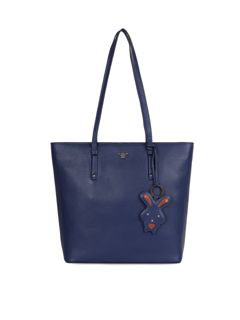 

Da Milano Blue Solid Leather Shoulder Bag