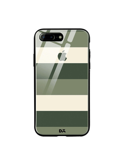 

DailyObjects Green & Beige Camo Lines iPhone 7 Plus Glass Case