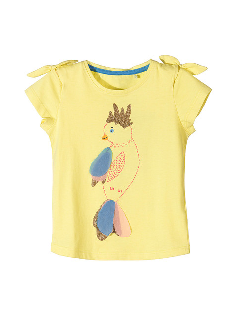 

5.10.15 Girls Yellow & Blue Printed Round Neck T-shirt
