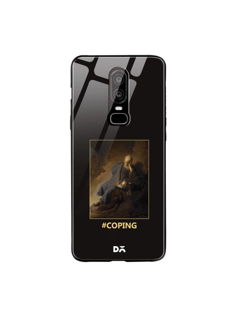 

DailyObjects Black & Brown Coping OnePlus 6 Glass Cover