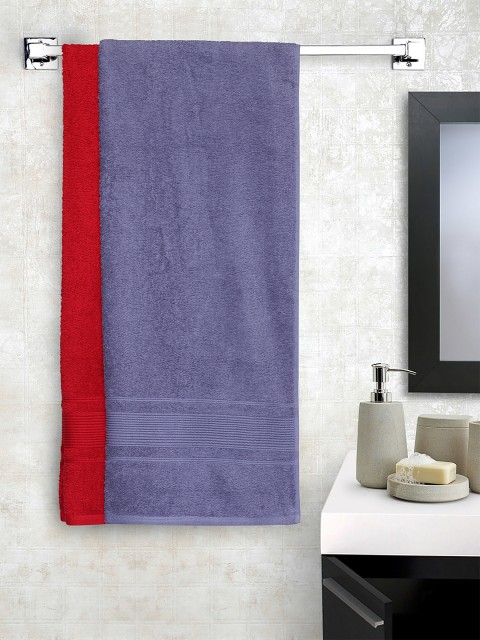 

HOSTA HOMES Unisex Set of 2 Solid 500 GSM Bath Towels, Red