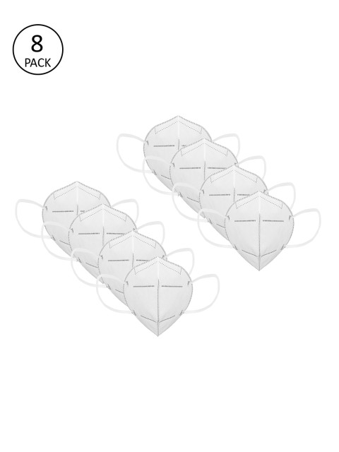 

Status Adults Pack Of 8 4-Ply Reusable Anti Pollution N95 Masks, White