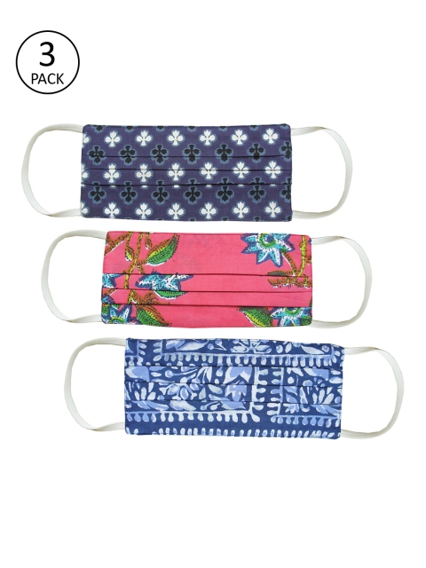 

MABISH by Sonal Jain Unisex Pack Of 3 3-Ply Reusable Cloth Masks, Multi