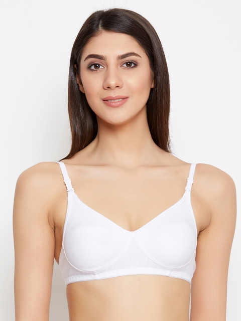

ALIZA White Solid Non-Wired Non Padded Everyday Bra 772-30