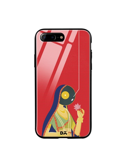 

DailyObjects Red & Blue Disk Queen iPhone 7 Plus Glass Case