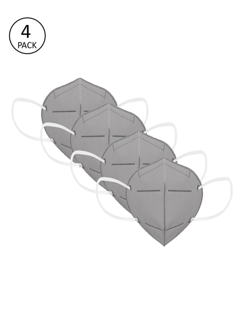

Status Adults Pack Of 4 Grey 4-Ply Reusable Anti Pollution N95 Masks