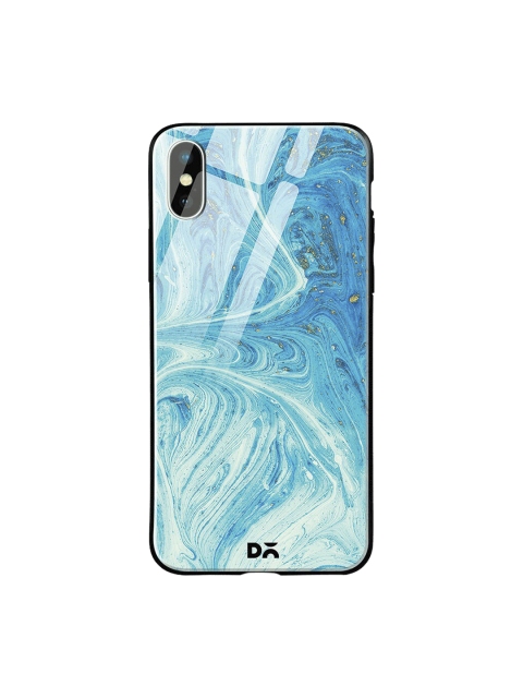 

DailyObjects Blue & White Marble Painting iPhone XS Glass Case