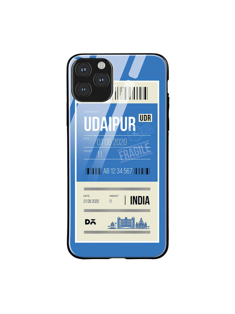

DailyObjects Blue & White Udaipur City Tag iPhone 11 Pro Glass Case, Multi