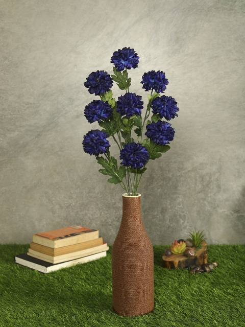 

PolliNation Set Of 9 Blue & Green Premium Artificial BallMum Flower Stems