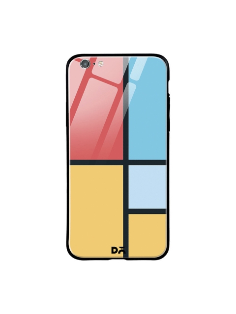 

DailyObjects Coral-Orange & Yellow Window iPhone 6S Glass Case