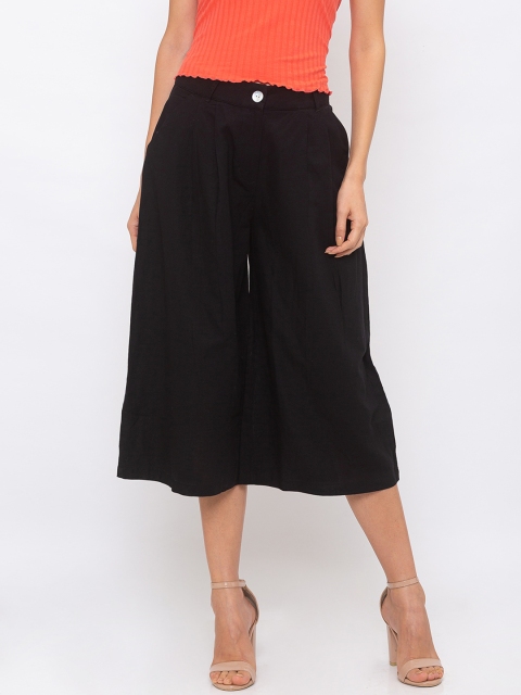 

Globus Women Black Regular Fit Solid Culottes