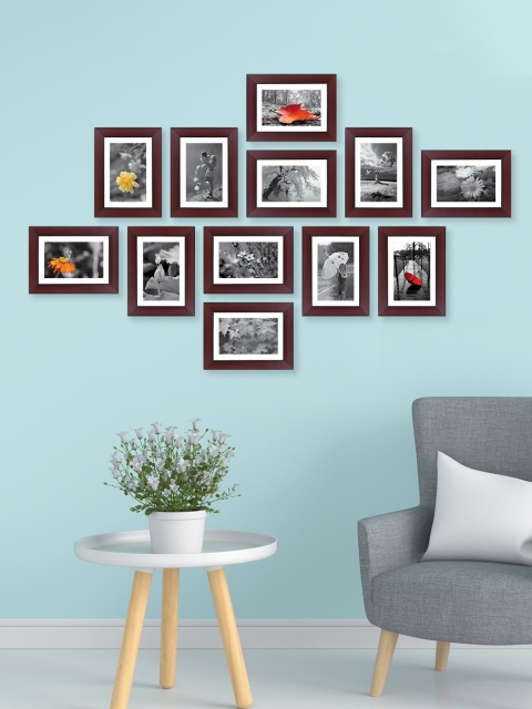 

RANDOM Set Of 12 Brown Solid Collage Photo Frames