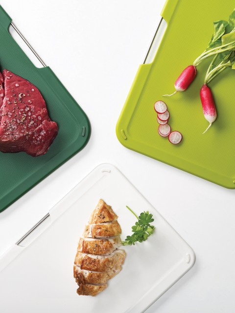 

Joseph Joseph Green & White Nest Plastic Cutting Set with Storage