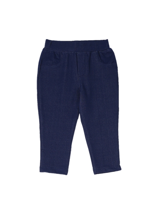 

Donuts Infant Girls Blue Solid Knit Jeggings