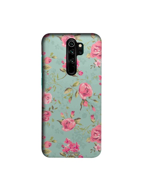 

macmerise Teal Blue & Pink Flowers Sublime Xiaomi Redmi Note 8 Pro Back Case