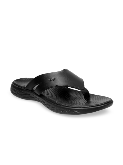 

one8 Select BY VIRAT KOHLI Men Black Leather Comfort Sandals