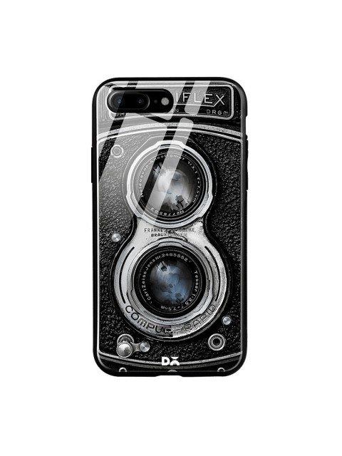 

DailyObjects Black & Grey Flex Camera iPhone 8 Plus Glass Case