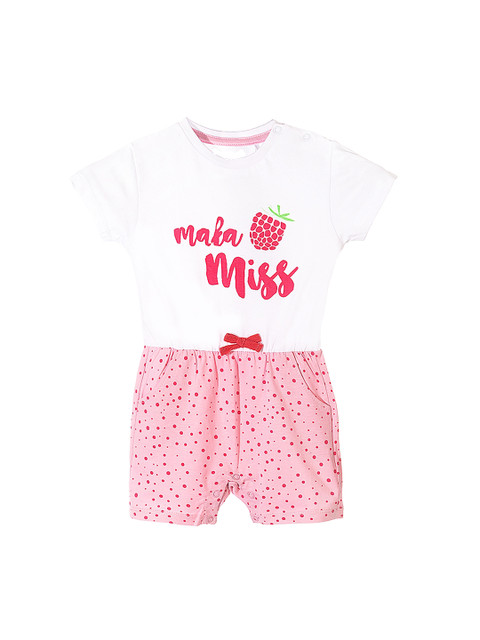 

5.10.15 Infant Girls White & Pink Printed Romper