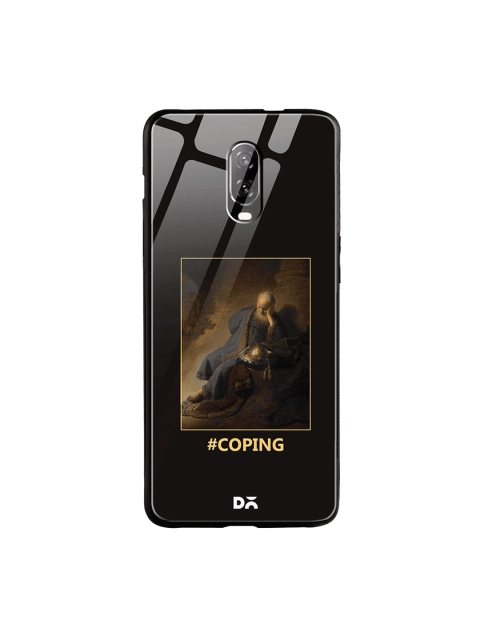 

DailyObjects Black & Brown Coping OnePlus 6T Glass Cover