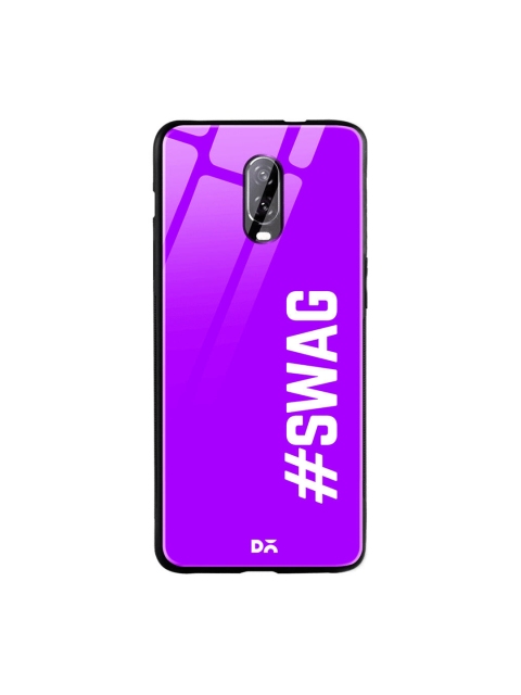 

DailyObjects Purple & White Swag OnePlus 6T Glass Case