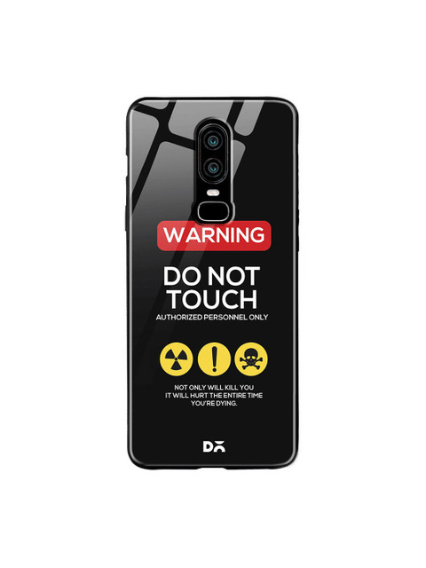 

DailyObjects Black & White Do Not Touch OnePlus 6 Glass Cover