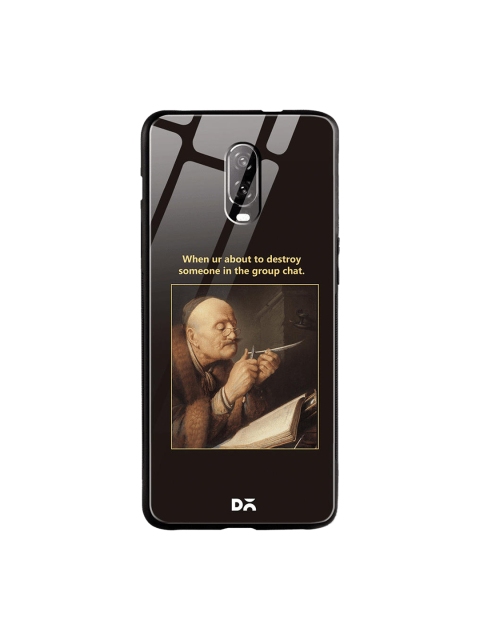 

DailyObjects Black & Brown Group Chat OnePlus 6T Glass Case