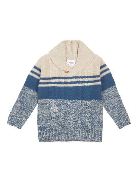 

Donuts Boys Blue & Beige Striped Pullover Sweater