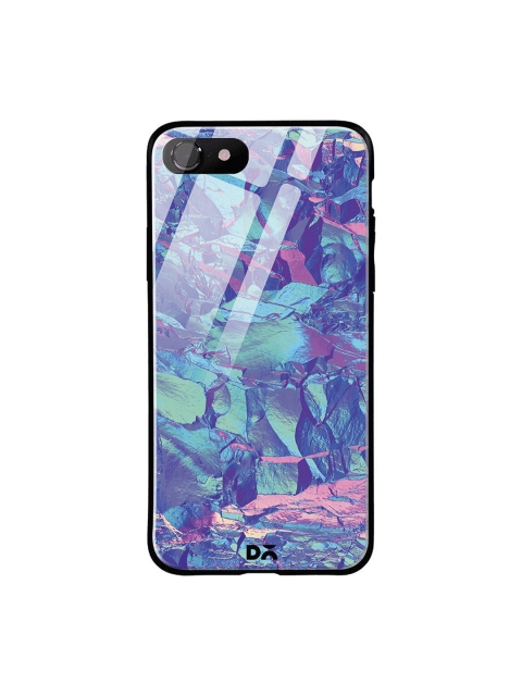 

DailyObjects Blue & Pink Frosted Holo Stone iPhone 7 Glass Case