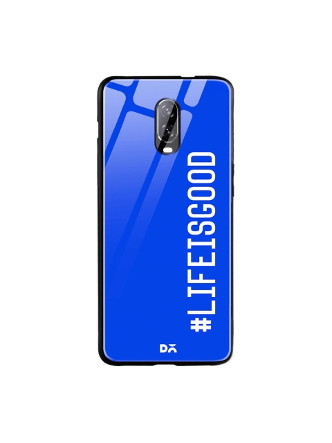 

DailyObjects Blue & White Life Is Good OnePlus 6T Glass Case
