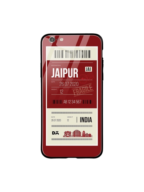 

DailyObjects Maroon & White Jaipur City Tag iPhone 6S Glass Case