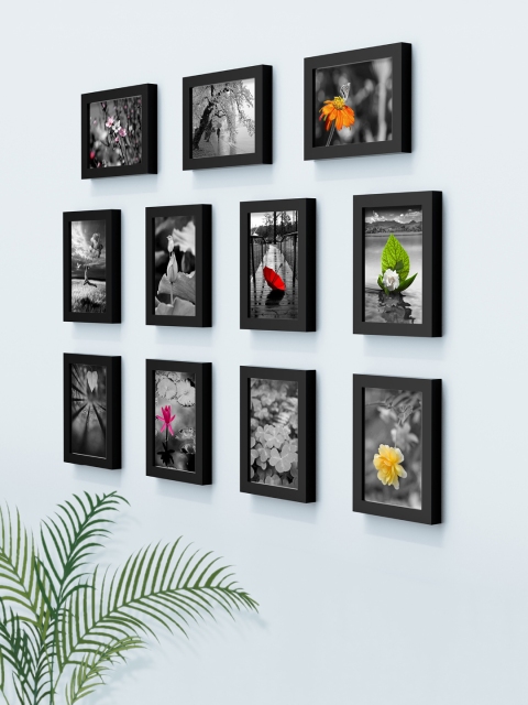 

RANDOM Set Of 11 Black Solid Collage Photo Frames