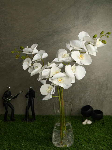 

PolliNation Set Of 2 White Tropical Artificial Orchid Flower Stems