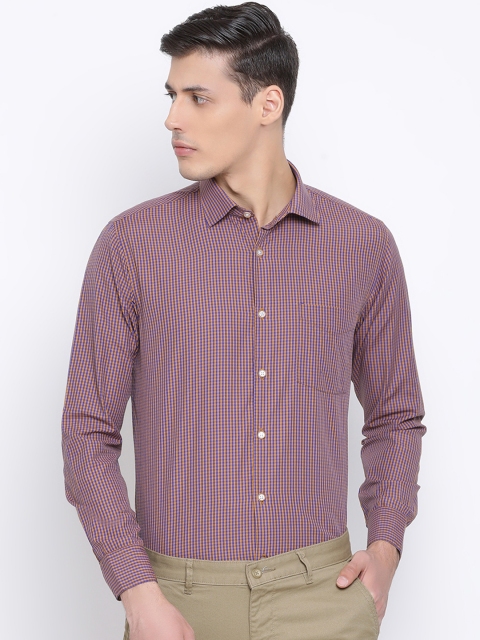 

Richlook Men Mauve Regular Fit Checked Formal Shirt