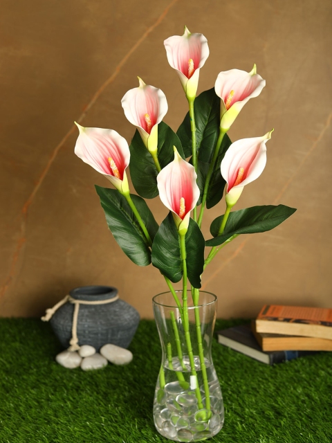 

PolliNation Set Of 2 Red & Green Real Touch Artificial Callalily Flower Stems