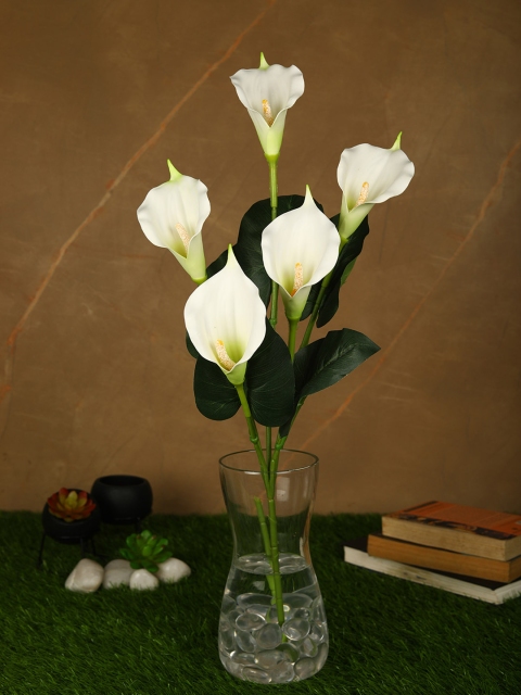 

PolliNation White & Green Real Touch Artificial Callalily Flower Stem