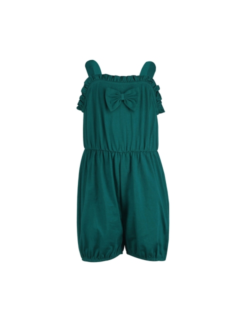 

Tiddlywings Girls Green Solid Playsuit
