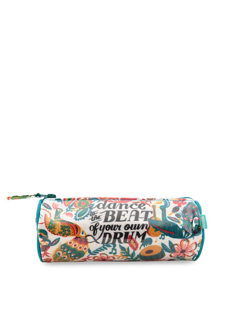 

Chumbak Unisex White Dance To Your Beat All Purpose Travel Pouch